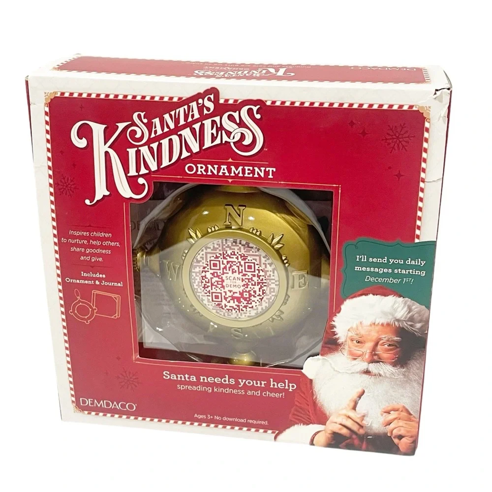 Santa Kindness Ornaments QR Code Journal Christmas Xmas Children‎ NEW